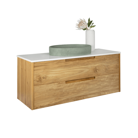 Avila - 1200mm Blonde Teak Timber Vanity