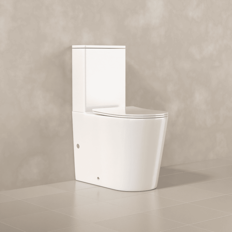 Azaria - Gloss White Rimless Toilet Suite w Soft-close Seat