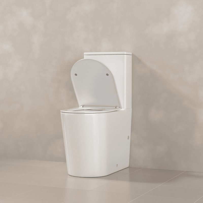 Azaria - Gloss White Rimless Toilet Suite w Soft-close Seat