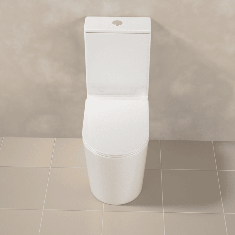 Azaria - Gloss White Rimless Toilet Suite w Soft-close Seat