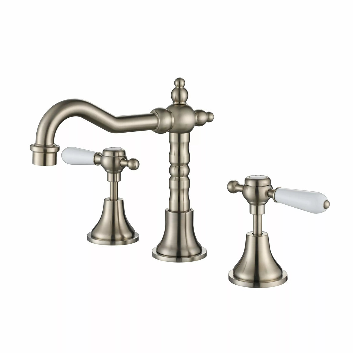 Bordeaux - Brushed Nickel Basin Spout & Tap Set