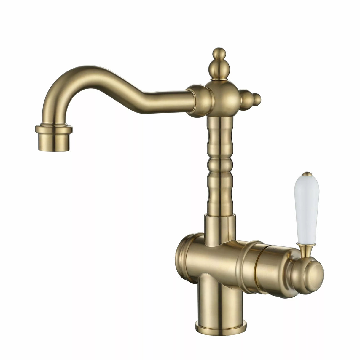 Bordeaux - Brushed Brass Tall Basin Mixer