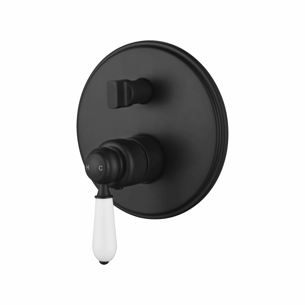 Bordeaux - Matte Black Wall Mixer w Diverter