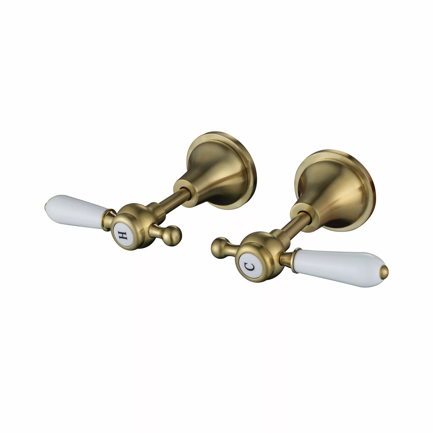 Bordeaux - Brushed Brass Quarter Turn Wall Top Assemblies