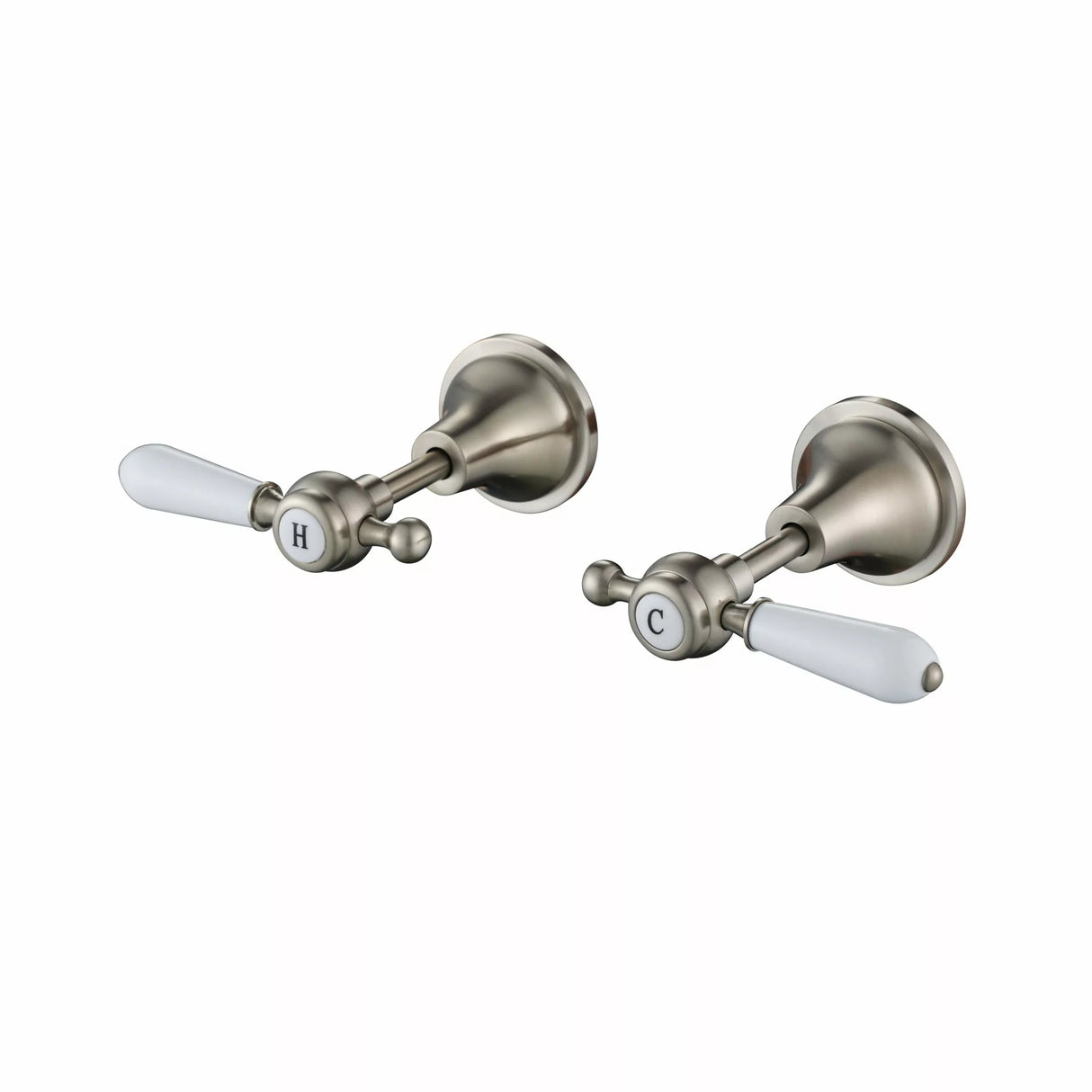 Bordeaux - Brushed Nickel Quarter Turn Wall Top Assembies