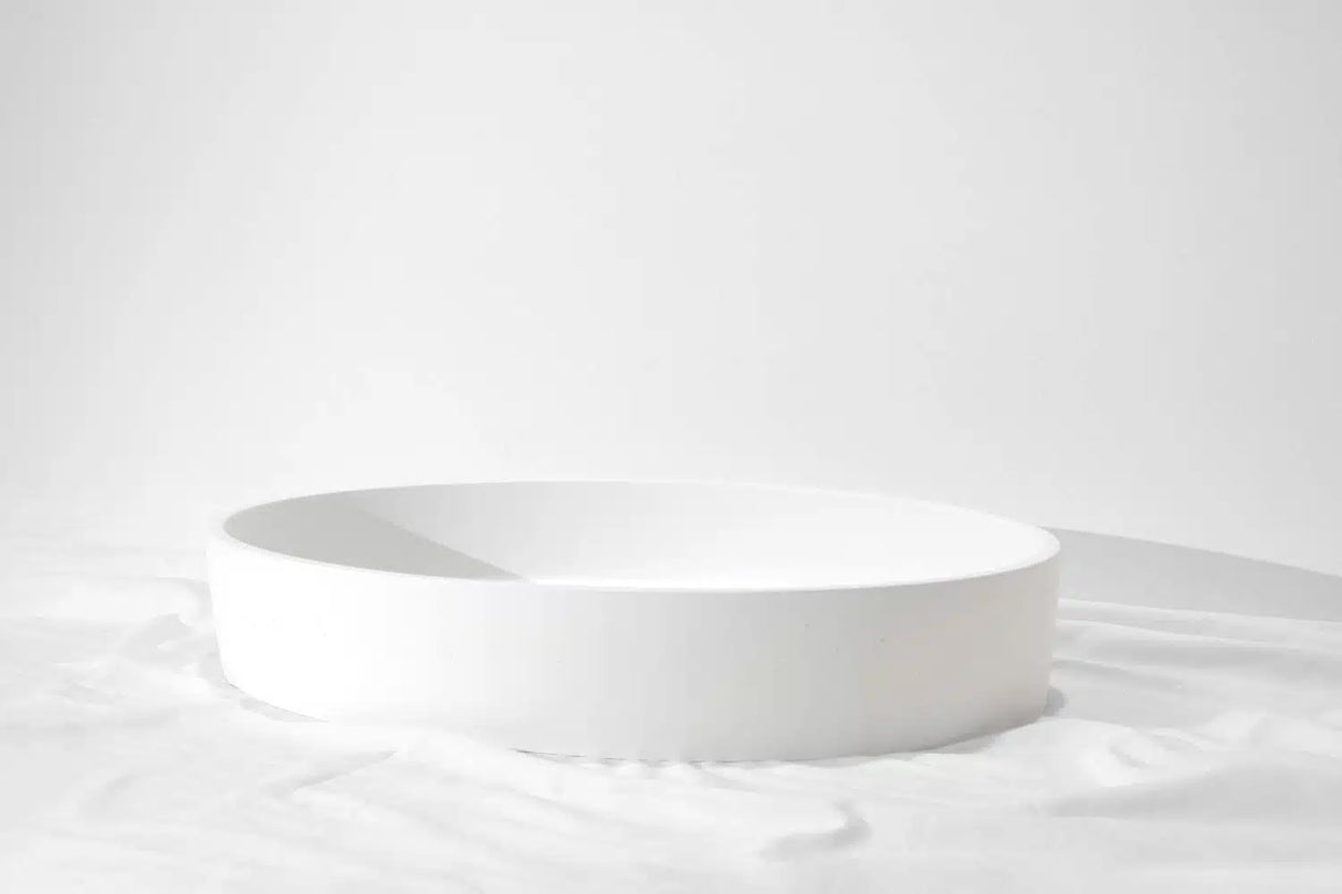 Oblong Concrete Basin - 550x400x100mm Cloud