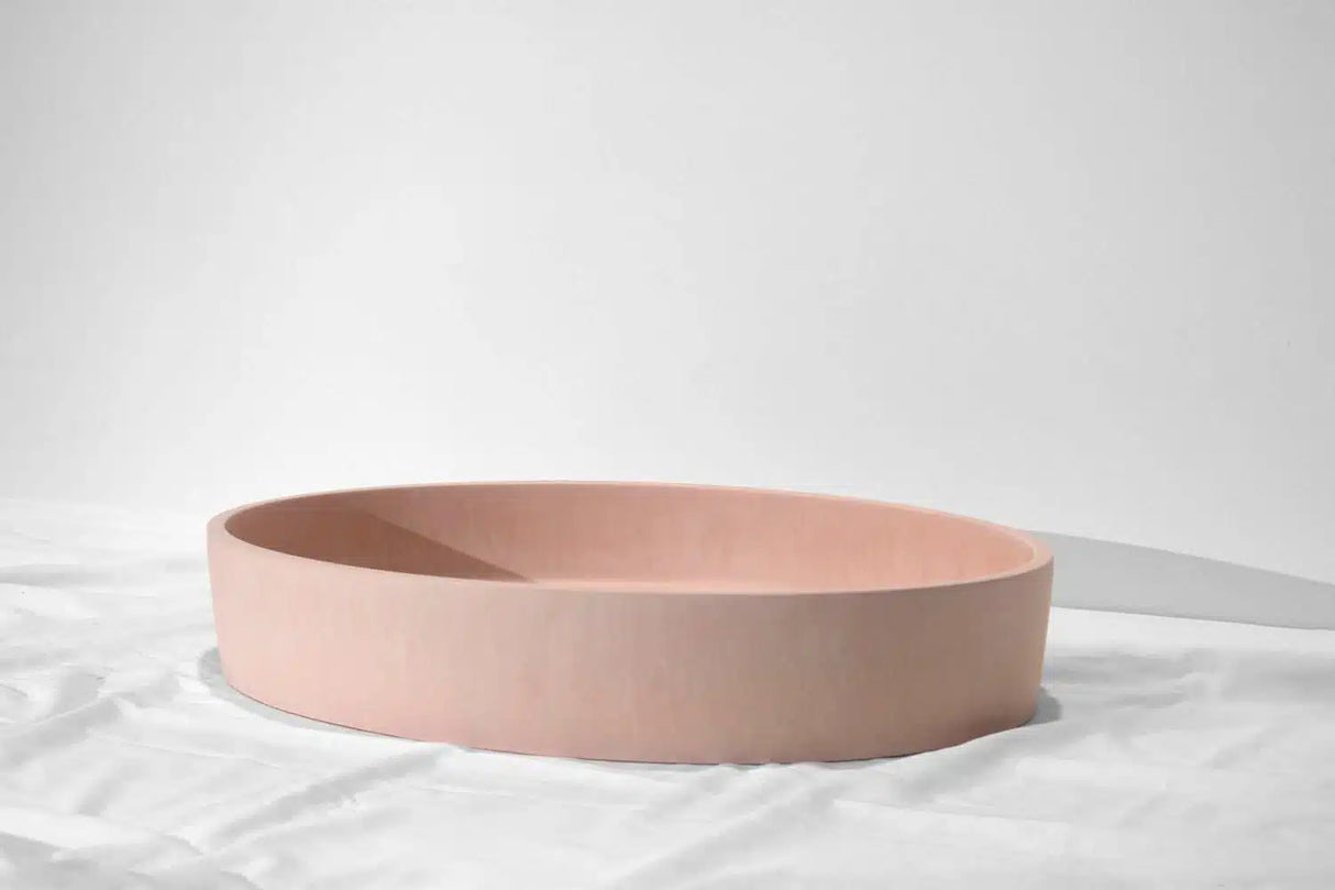 Oblong Concrete Basin - 550x400x100mm Nude