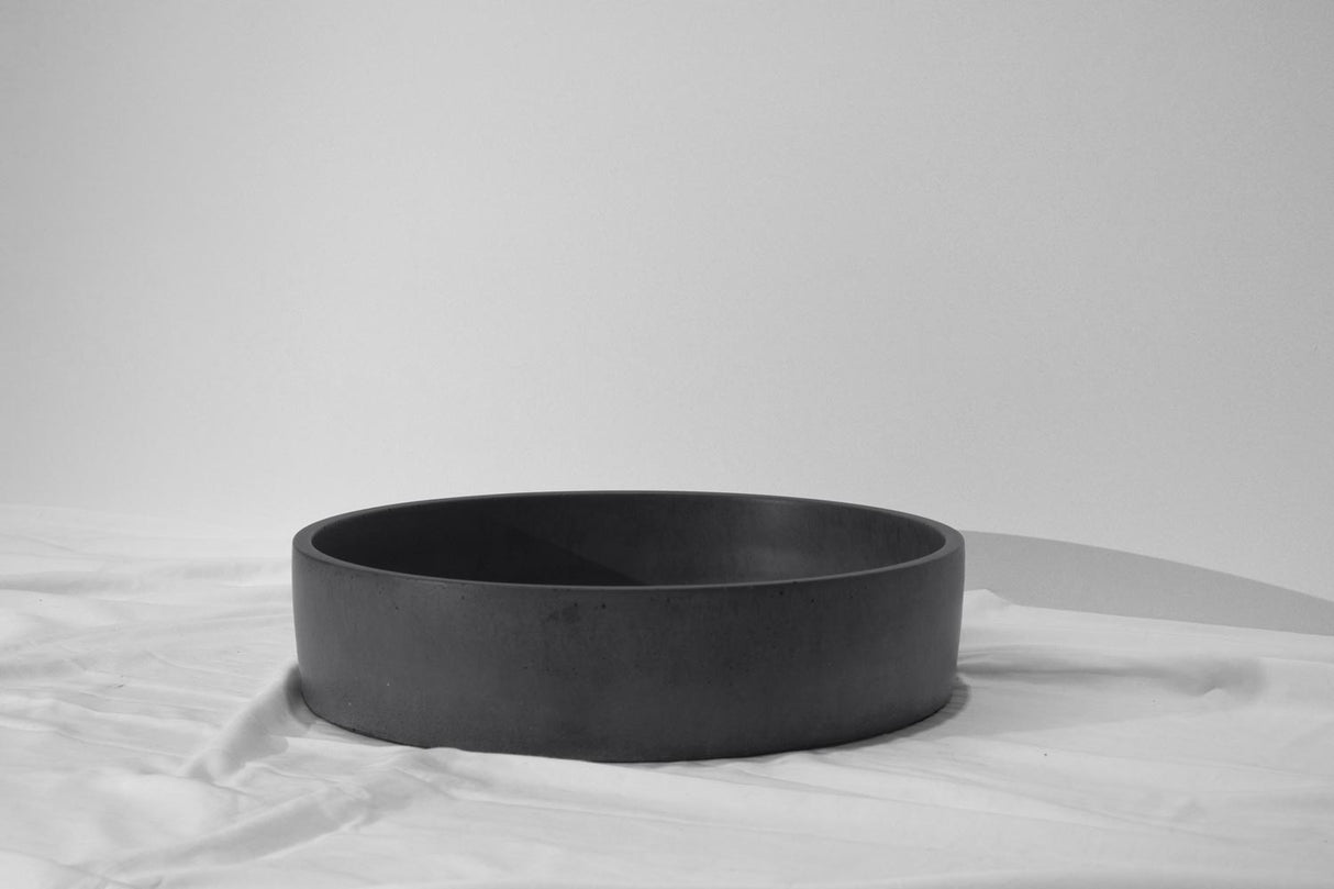 Orb Concrete Basin - Ø400x100mm, Coal