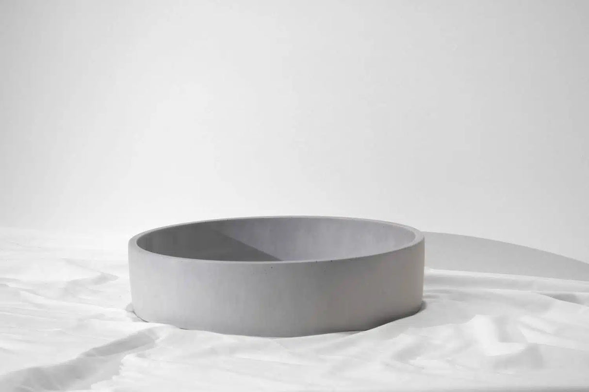 Orb Concrete Basin - Ø400x100mm, Silver