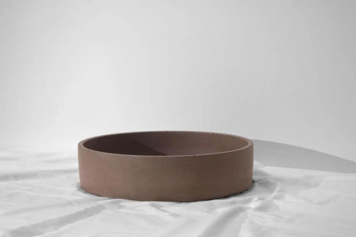 Orb Concrete Basin - Ø400x100mm, Umber