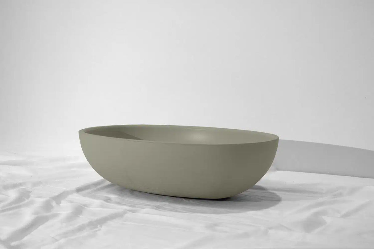 Skal Concrete Basin - 460x310x125mm Gumleaf