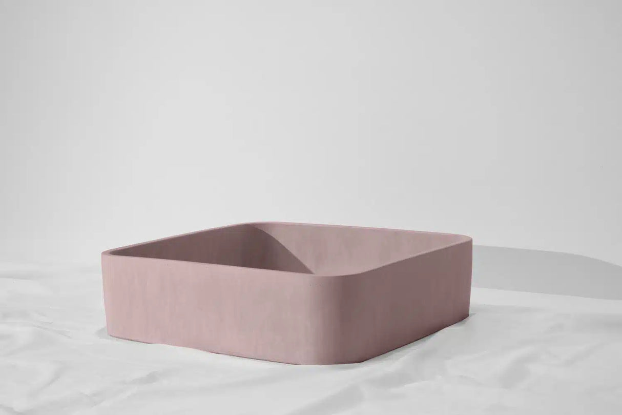 Spoola Concrete Basin - 400x400x100mm Blush
