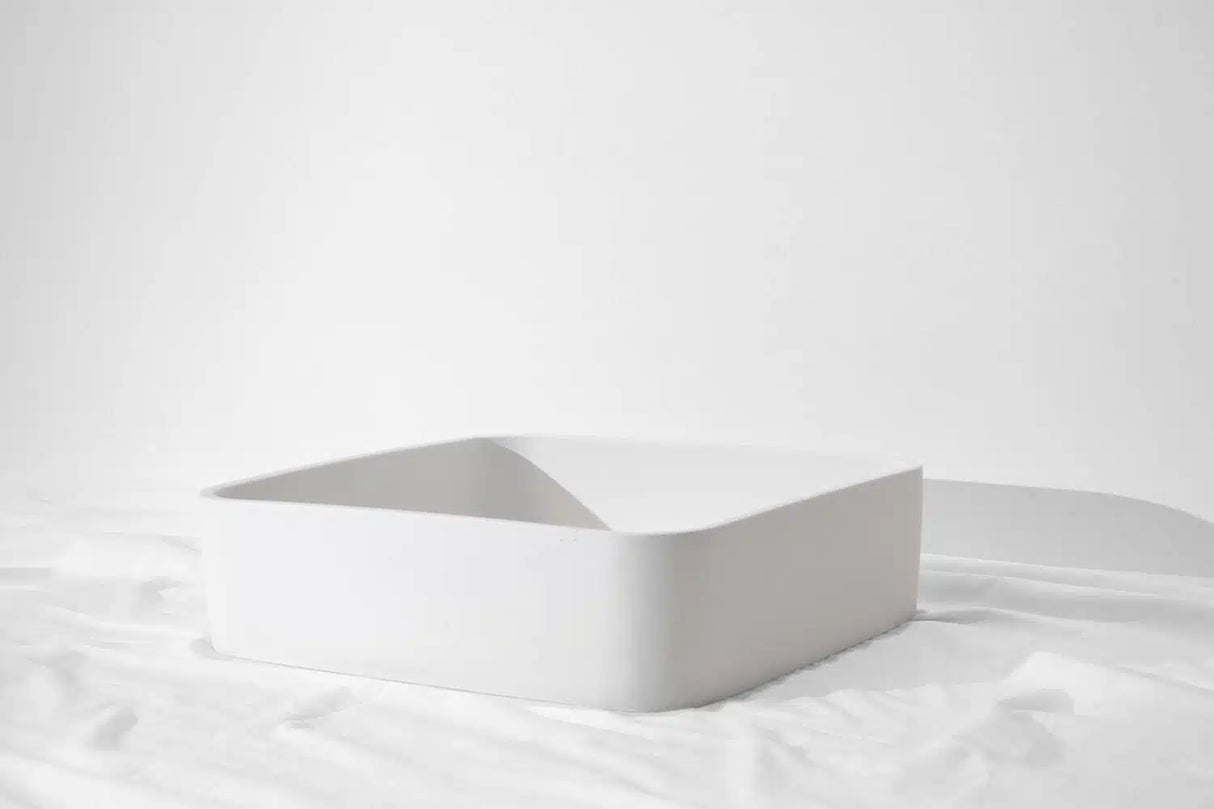 Spoola Concrete Basin - 400x400x100mm Cloud