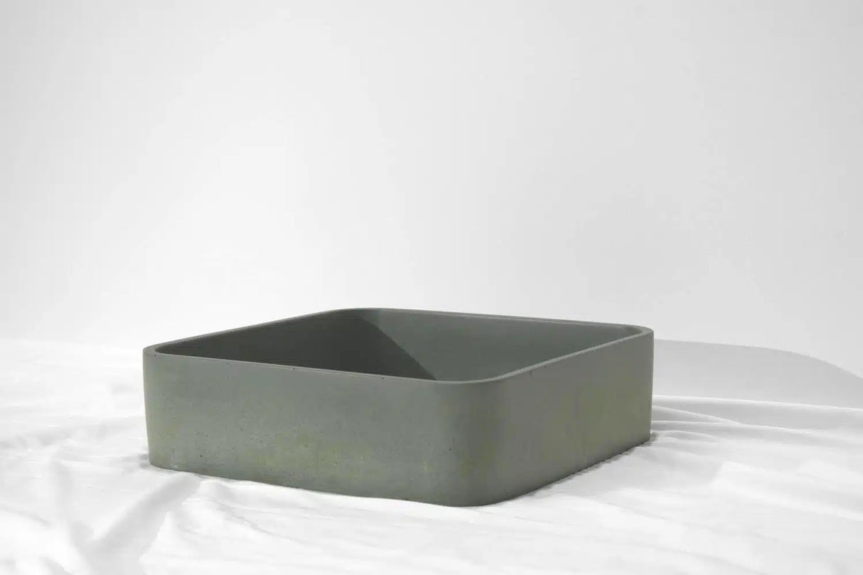 Spoola Concrete Basin - 400x400x100mm Fern