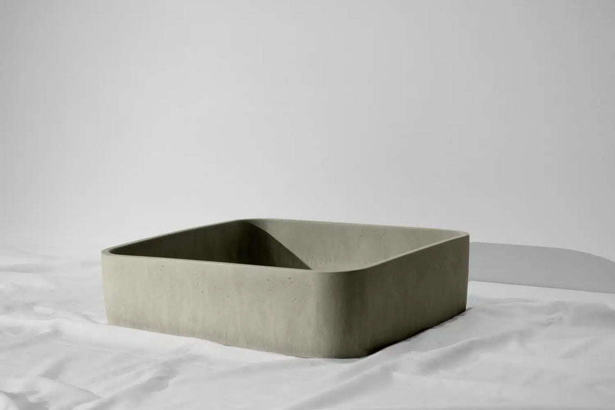 Spoola Concrete Basin - 400x400x100mm Gumleaf