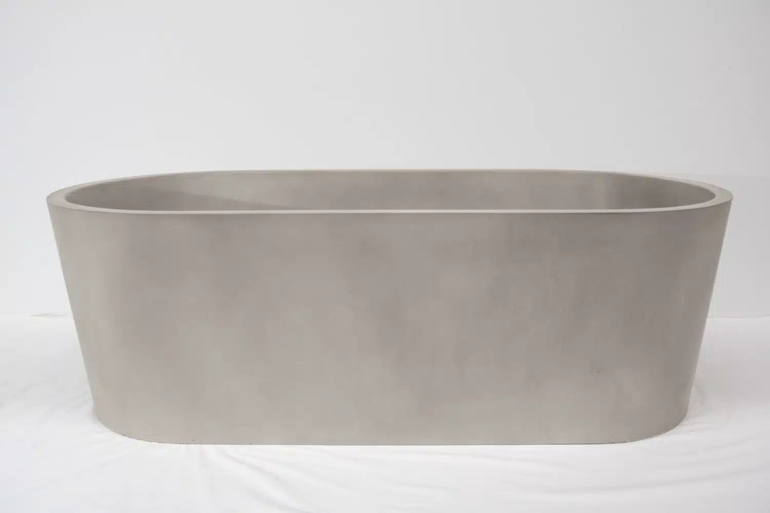 Kurva Concrete Bath - 1700x750x500mm Ash