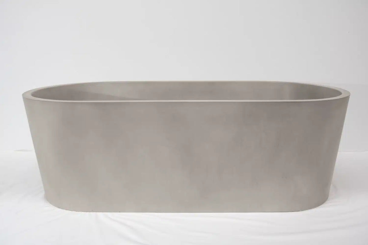 Kurva Junior Concrete Bath - 1500x750x500mm Ash