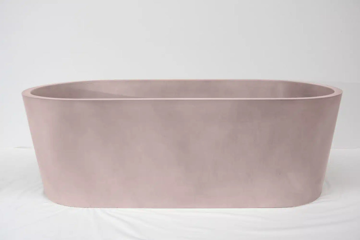 Kurva Concrete Bath - 1700x750x500mm Blush