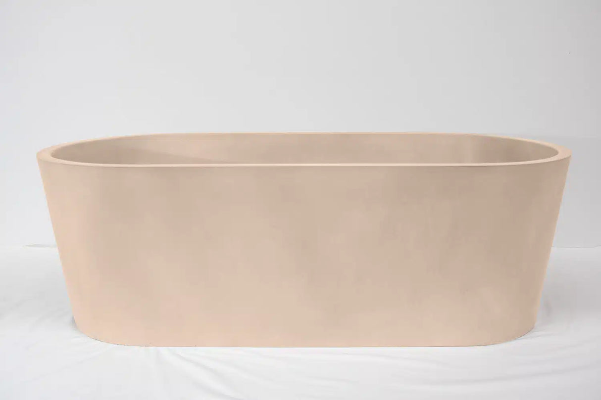 Kurva Junior Concrete Bath - 1500x750x500mm Champagne