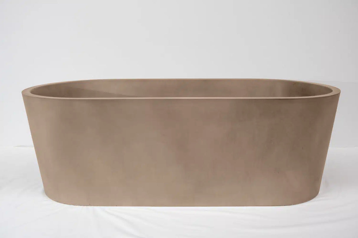 Kurva Concrete Bath - 1700x750x500mm Dune