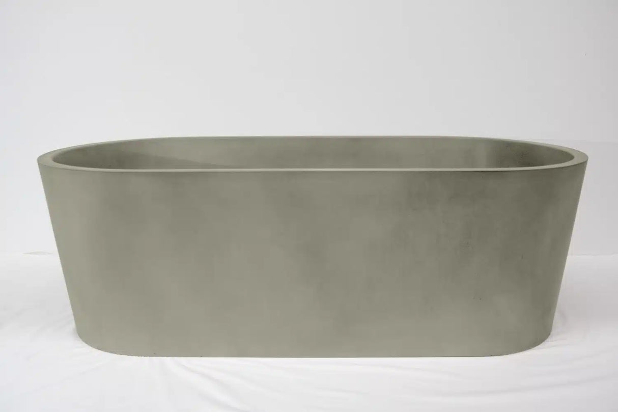 Kurva Concrete Bath - 1700x750x500mm Gumleaf