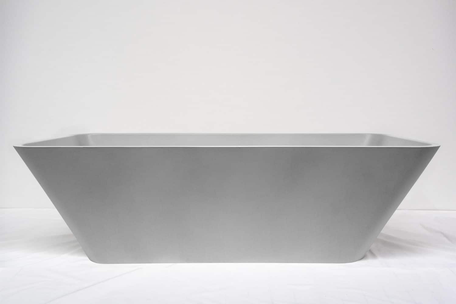 Luta Concrete Bath - 1700x750x500mm Silver