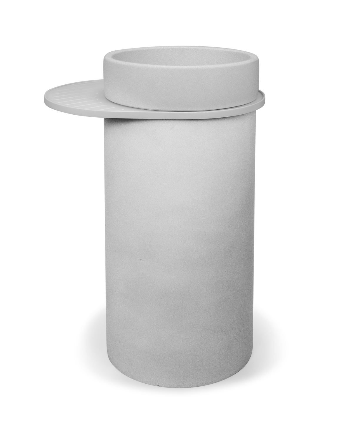 Cylinder Concrete Bowl Basin - Freestanding with Tray