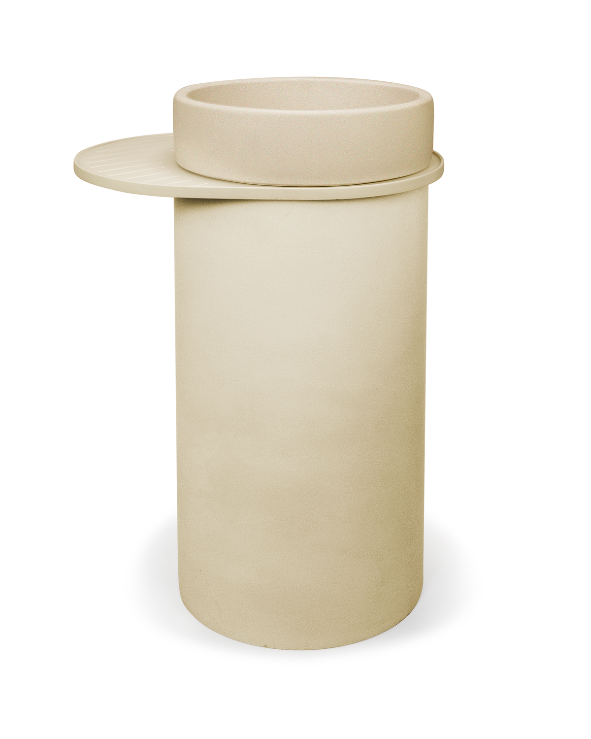 Cylinder Concrete Bowl Basin - Freestanding with Tray