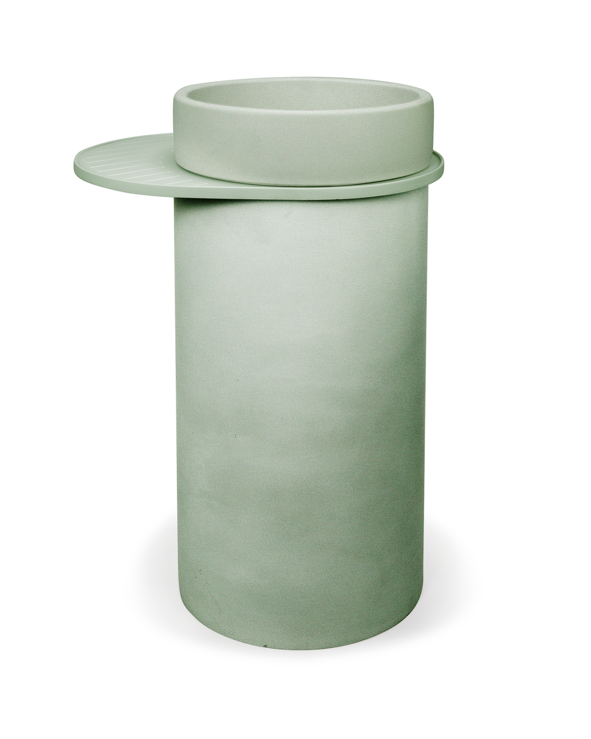 Cylinder Concrete Bowl Basin - Freestanding with Tray