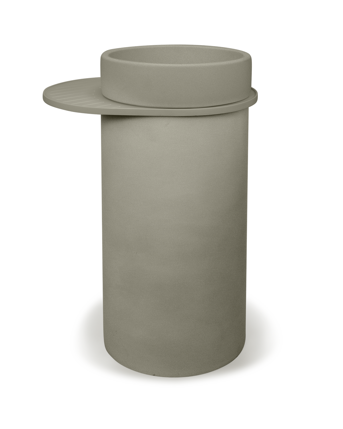 Cylinder Concrete Bowl Basin - Freestanding with Tray