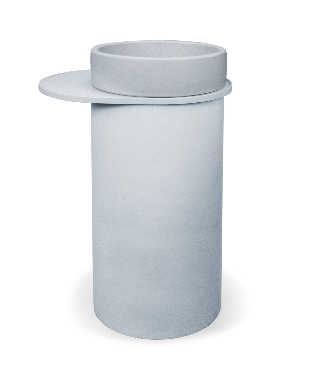 Cylinder Concrete Bowl Basin - Freestanding with Tray