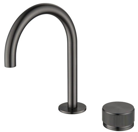 Mica - Fluted Gooseneck Hob Basin Mixer