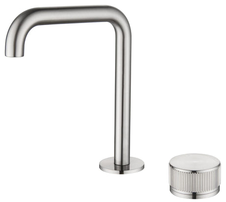 Mica - Fluted Soft-Square Hob Basin Mixer