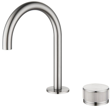 Mica - Fluted Gooseneck Hob Basin Mixer