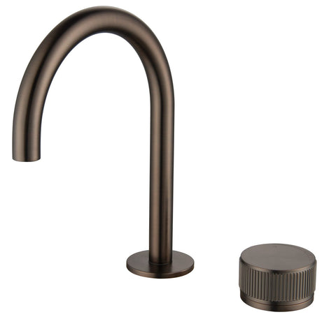 Mica - Fluted Gooseneck Hob Basin Mixer