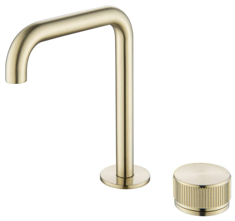 Mica - Fluted Soft-Square Hob Basin Mixer