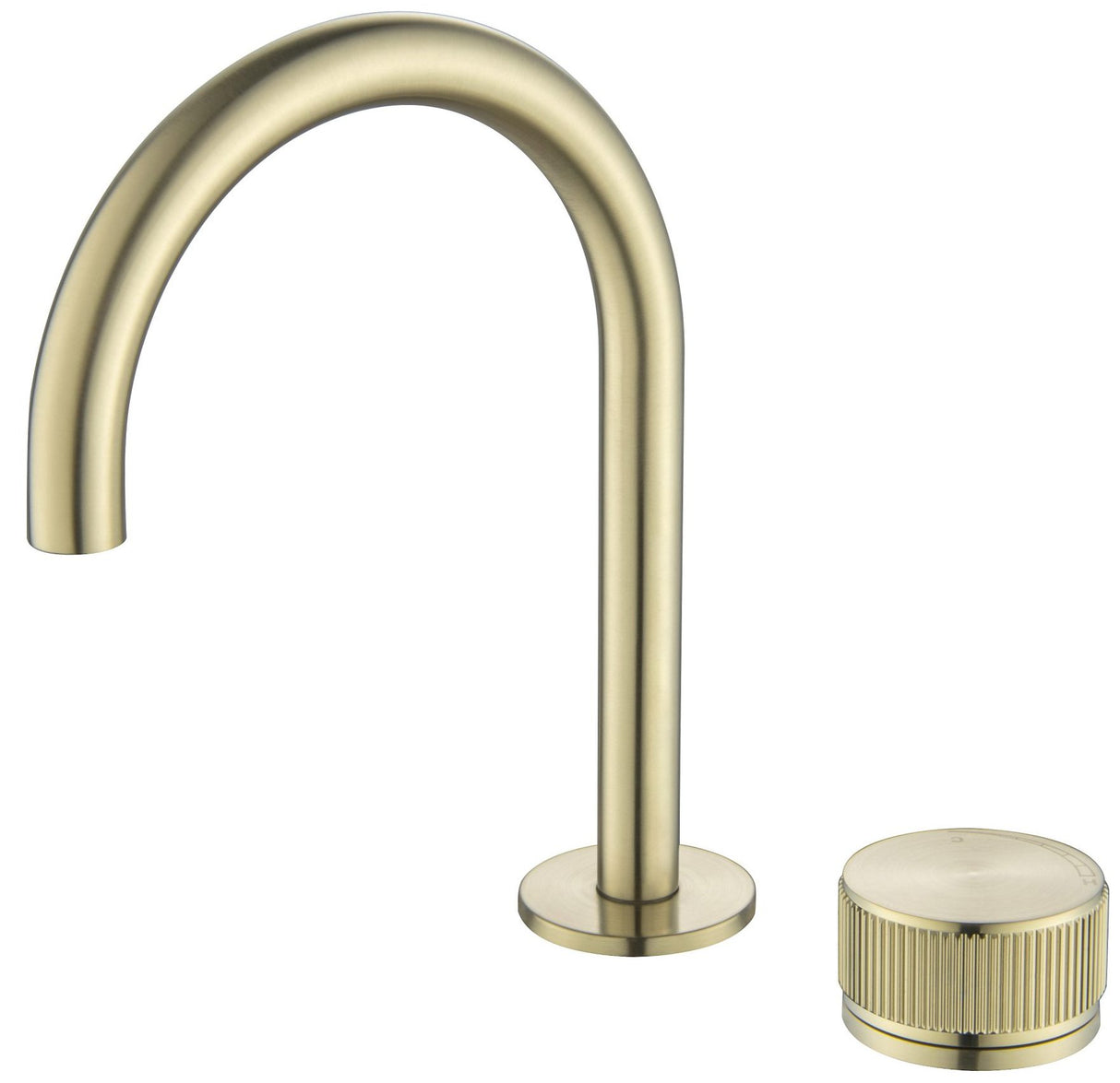 Mica - Fluted Gooseneck Hob Basin Mixer