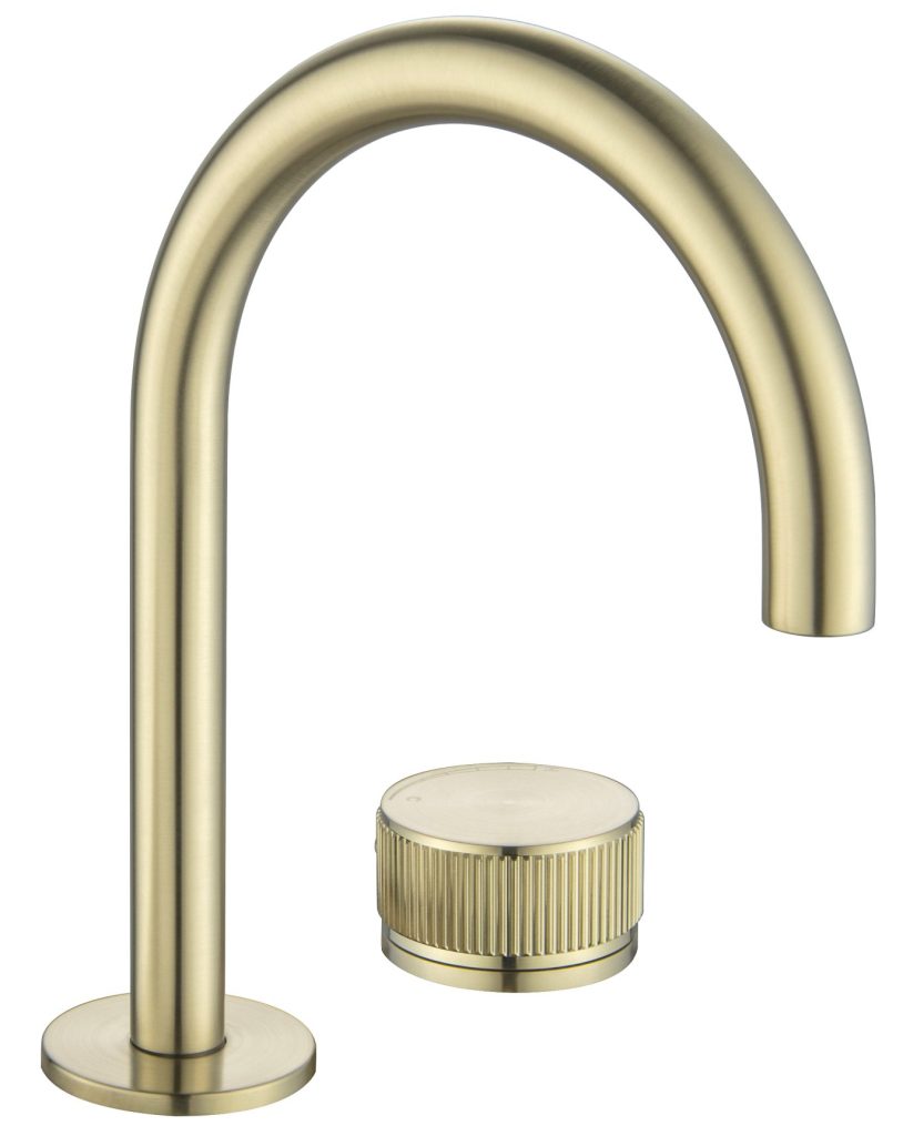 Mica - Fluted Gooseneck Hob Basin Mixer