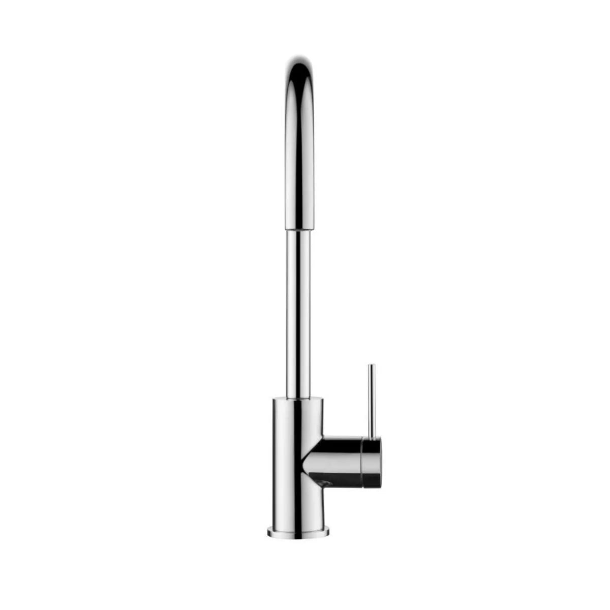 Mica - Polished Chrome Gooseneck Mixer w Swivel Spout