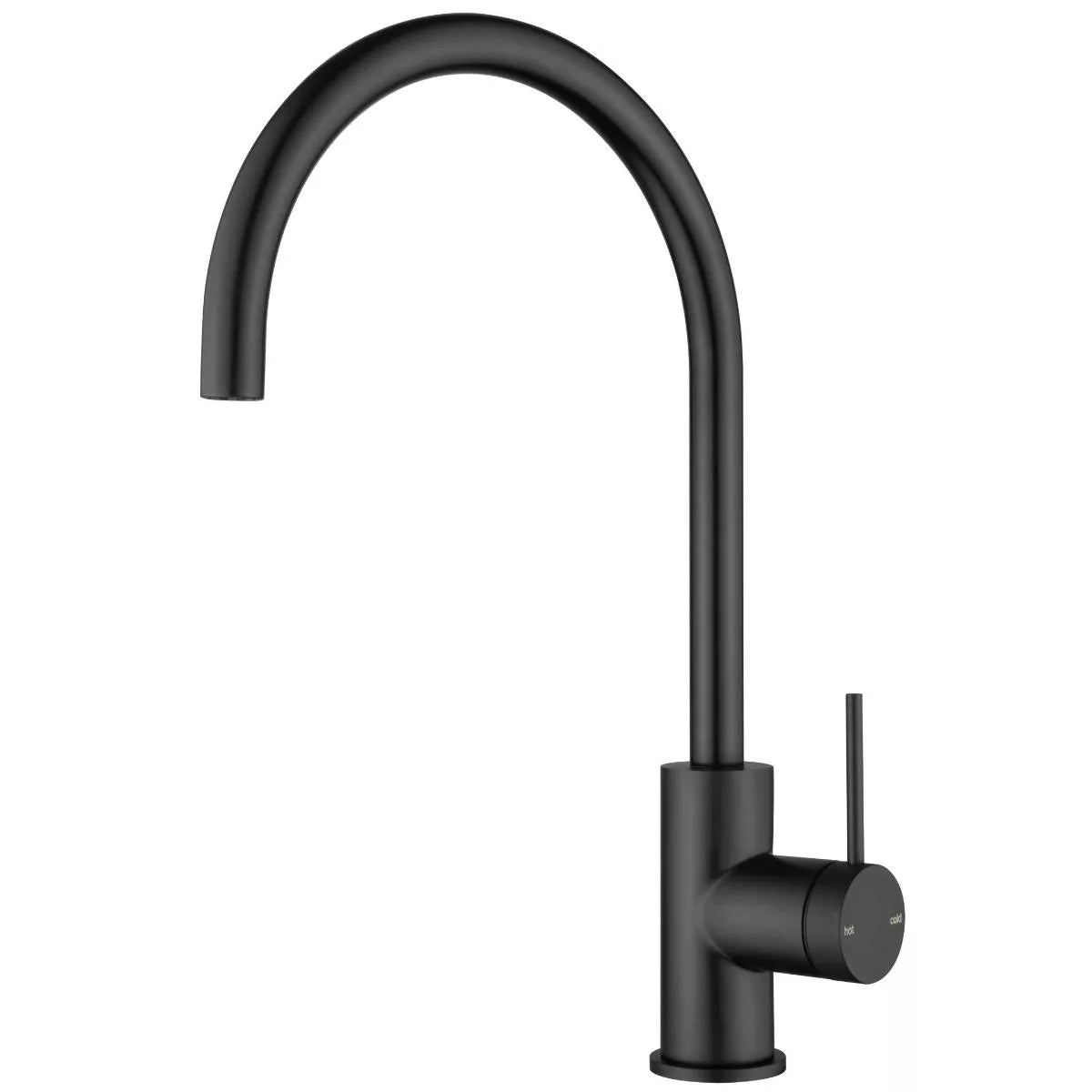 Mica - Matte Black Gooseneck Mixer w Swivel Spout