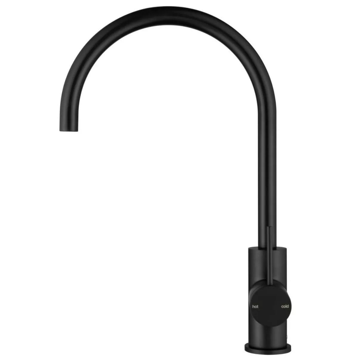 Mica - Matte Black Gooseneck Mixer w Swivel Spout
