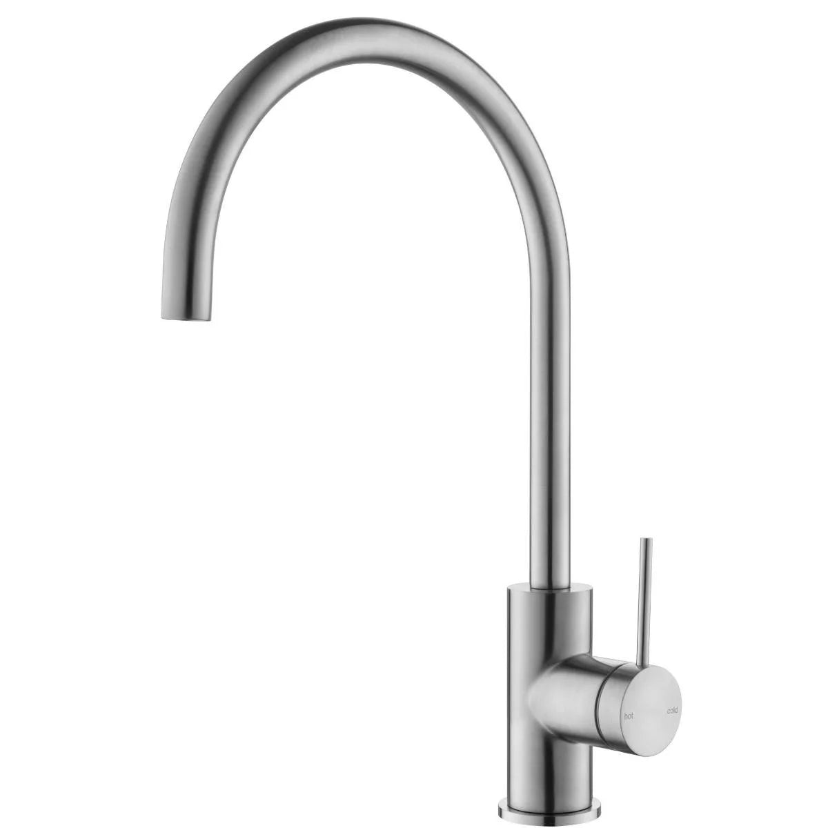 Mica - Brushed Nickel Gooseneck Mixer w Swivel Spout