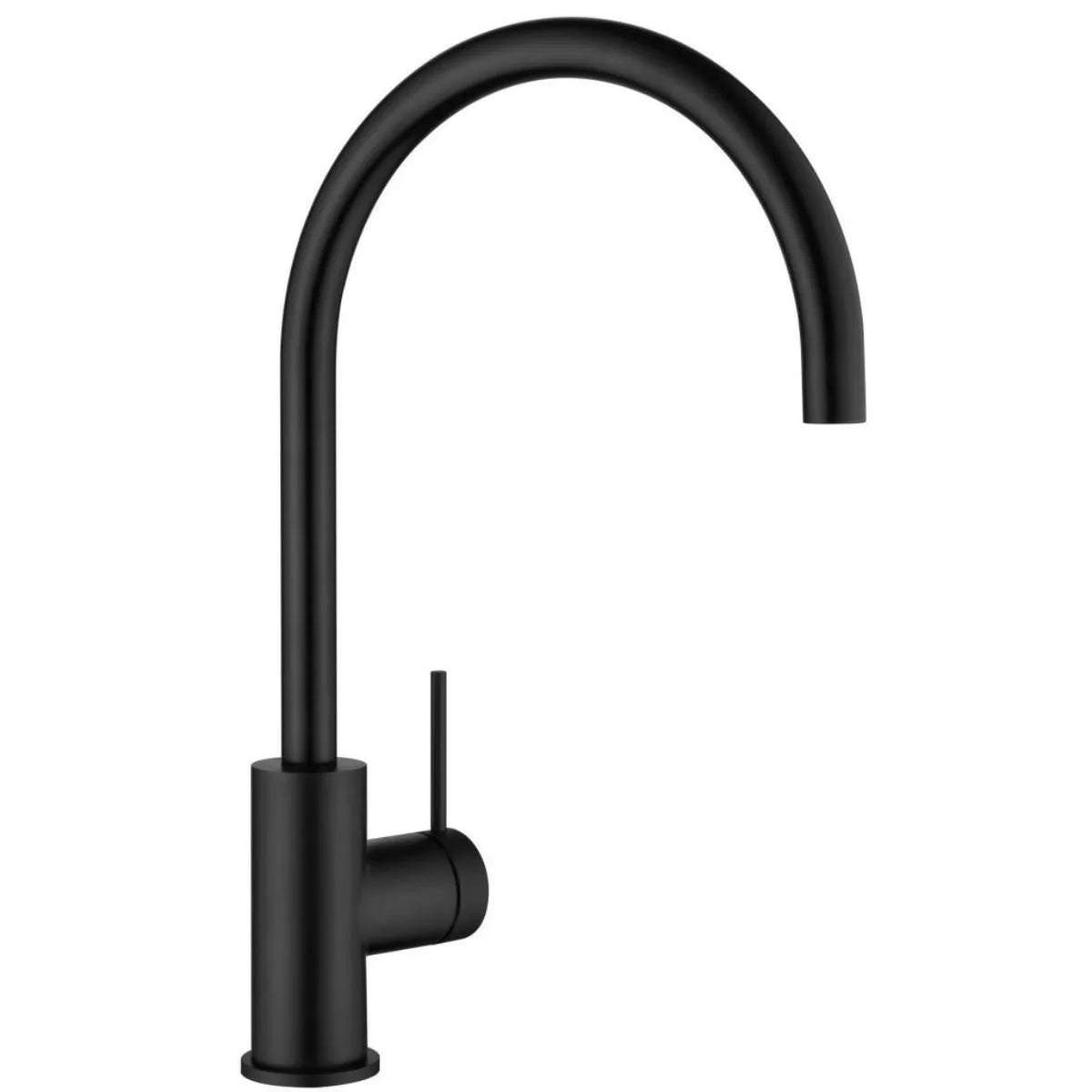 Mica - Matte Black Gooseneck Mixer w Swivel Spout