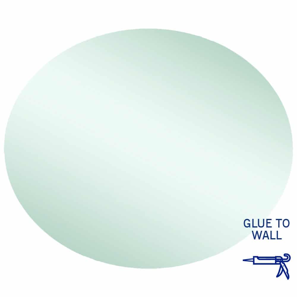 Ablaze - Cody Polished Edge Oval Mirror - 900x750mm Glue-to-Wall