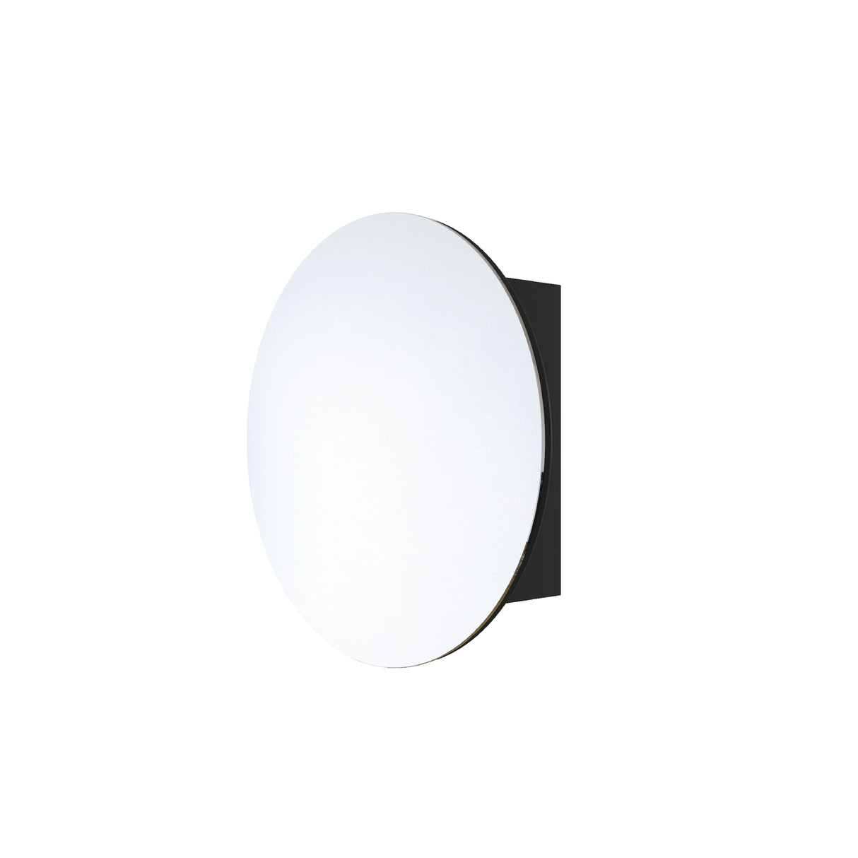 Ablaze - Chelsea Round Black Mirror Cabinet - 600ø x 150mm