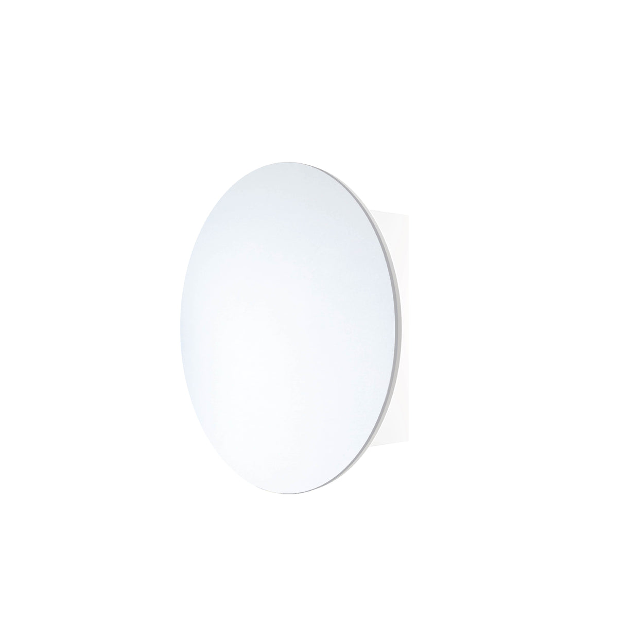 Ablaze - Chelsea Round White Mirror Cabinet - 600ø x 150mm