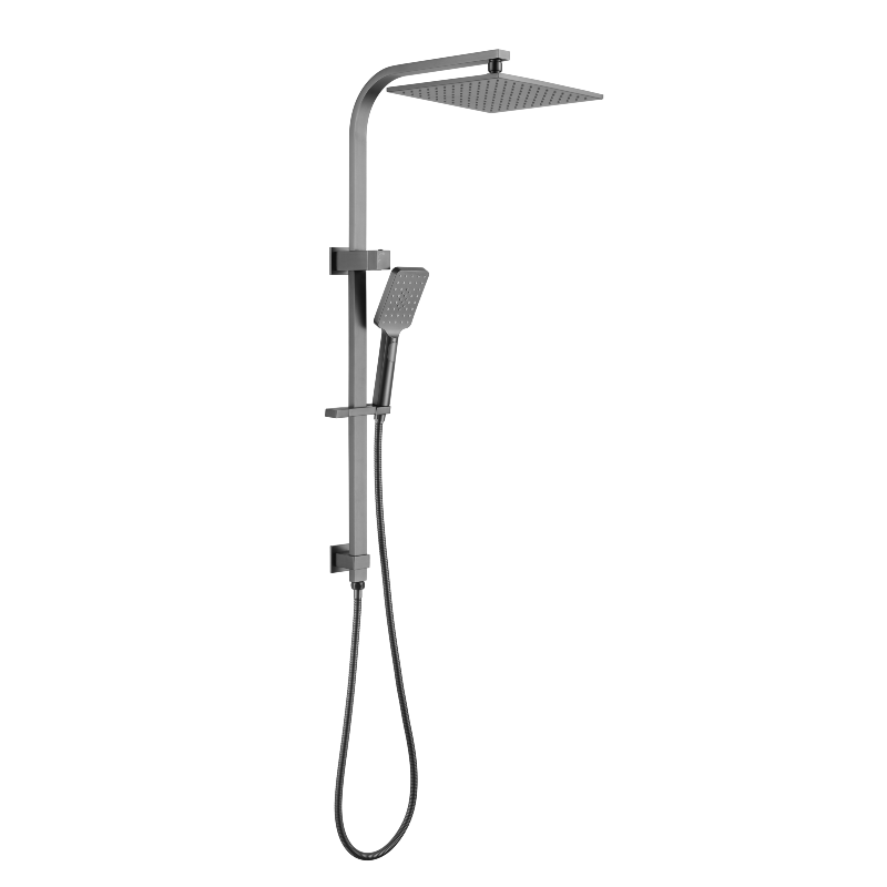 Cresta - Gunmetal Integrated Square Shower Rail