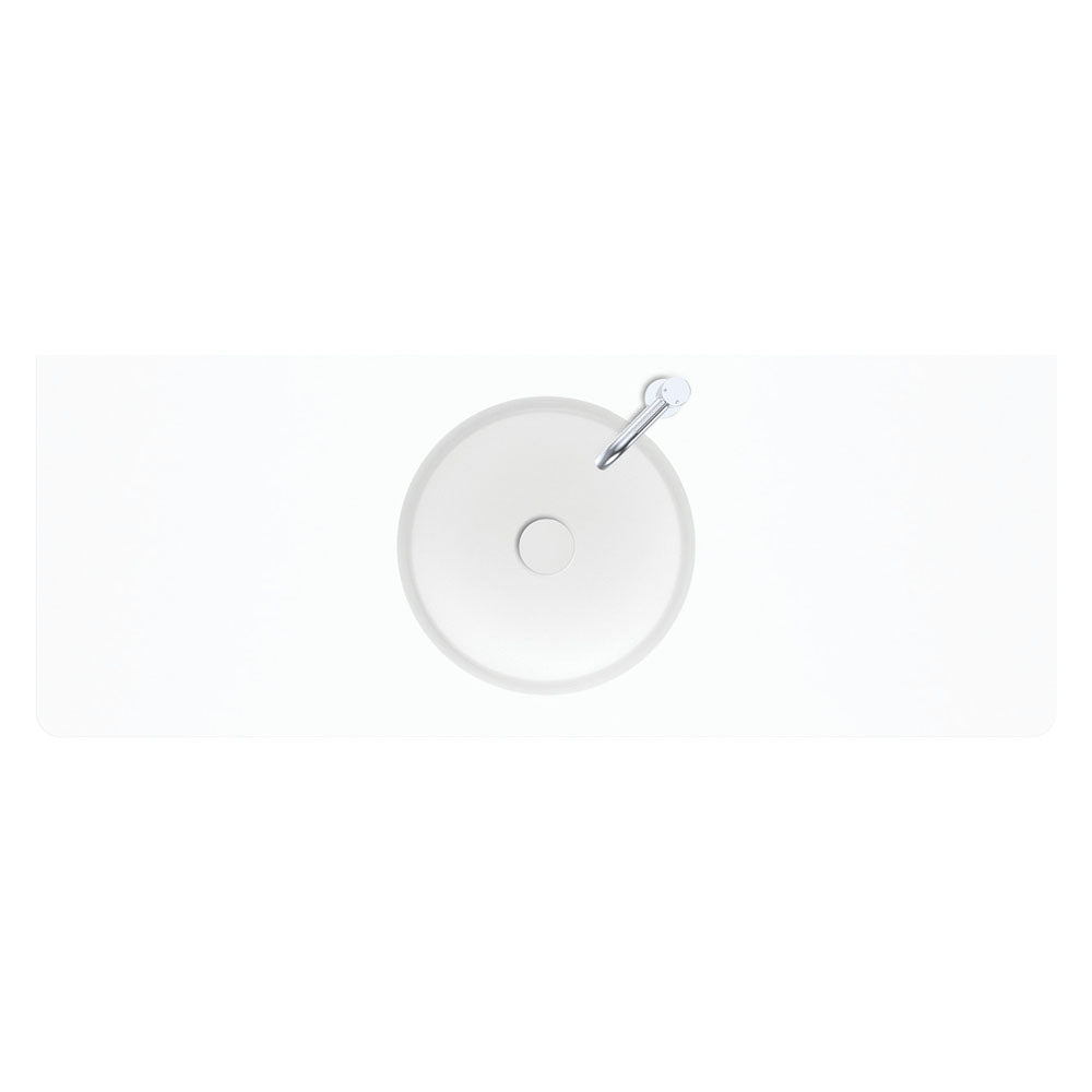 Encanto 1200 Solid Surface Wall Hung Centre Basin with Overflow