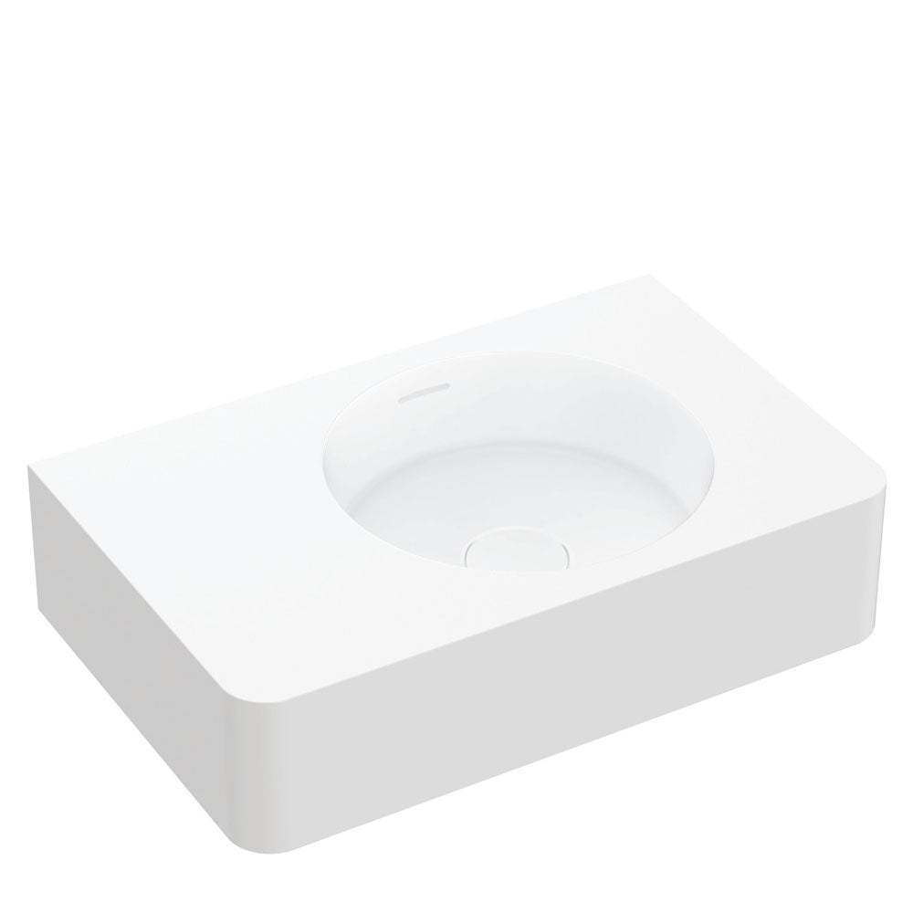 Encanto 470 Solid Surface Wall Hung Basin with Overflow