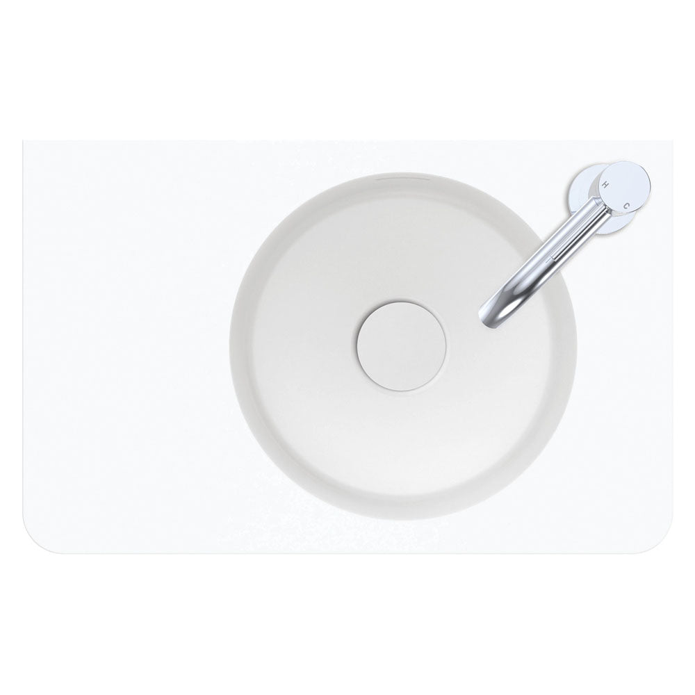 Encanto 470 Solid Surface Wall Hung Basin with Overflow